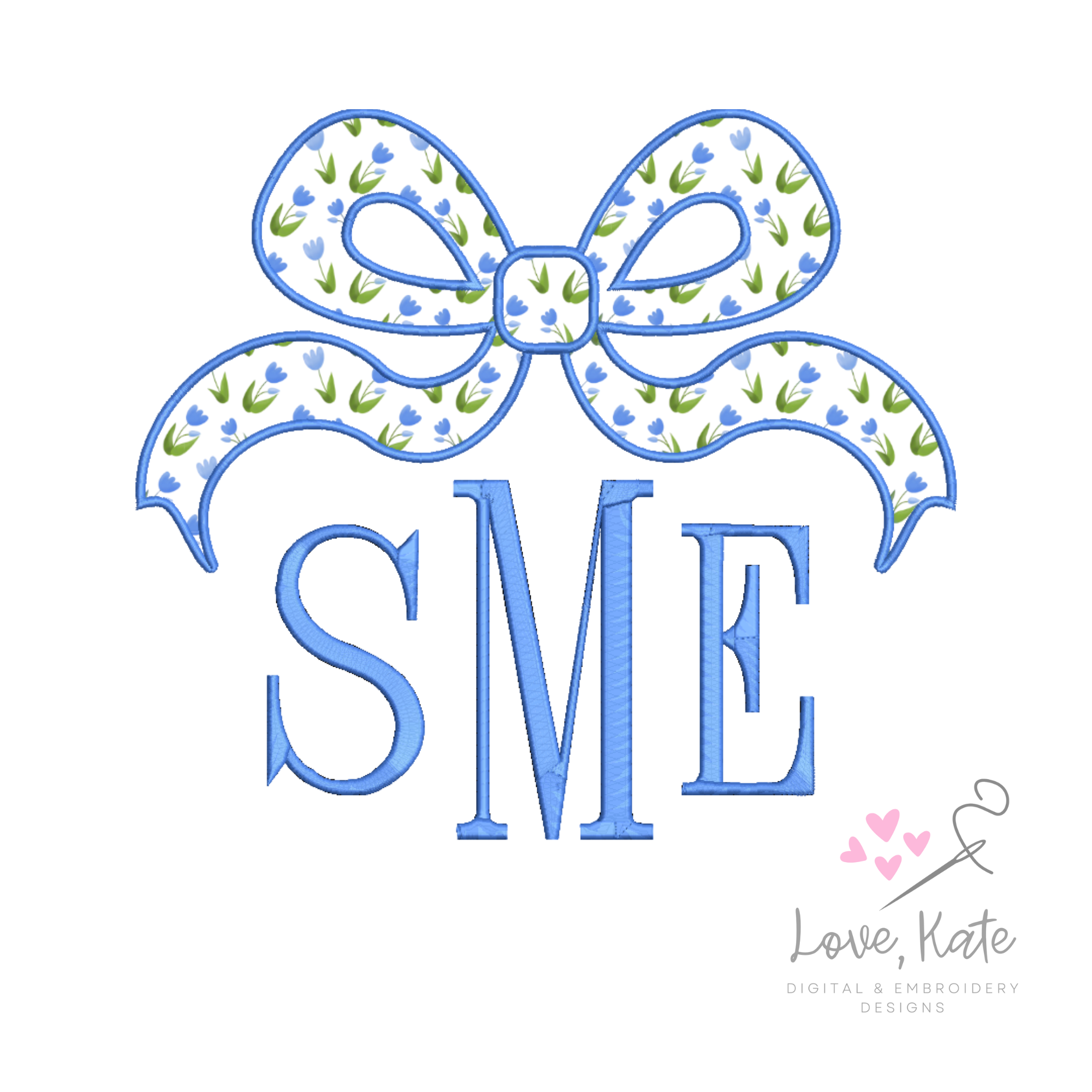 The Beautiful Bow Applique Embroidery Design