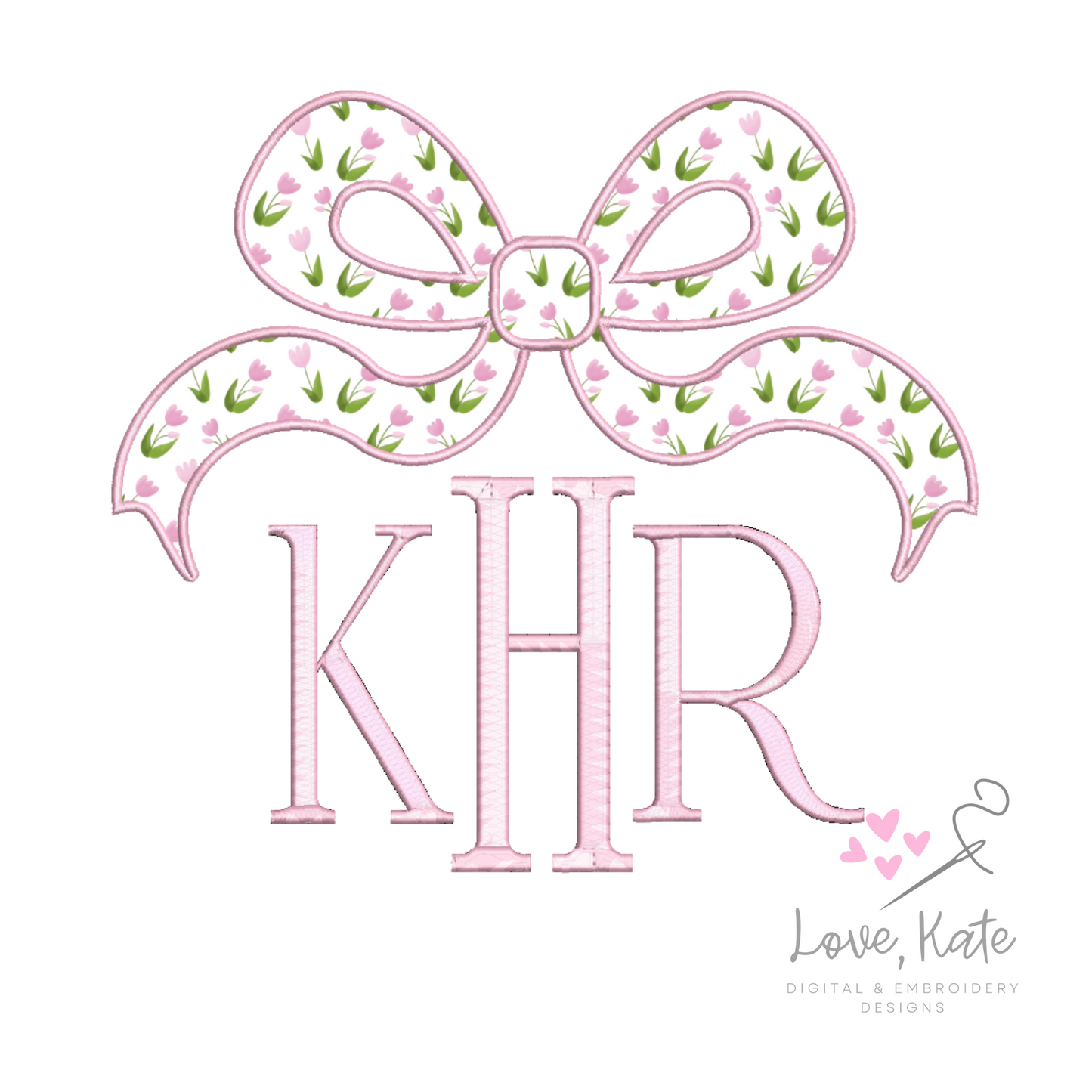 The Beautiful Bow Applique Embroidery Design