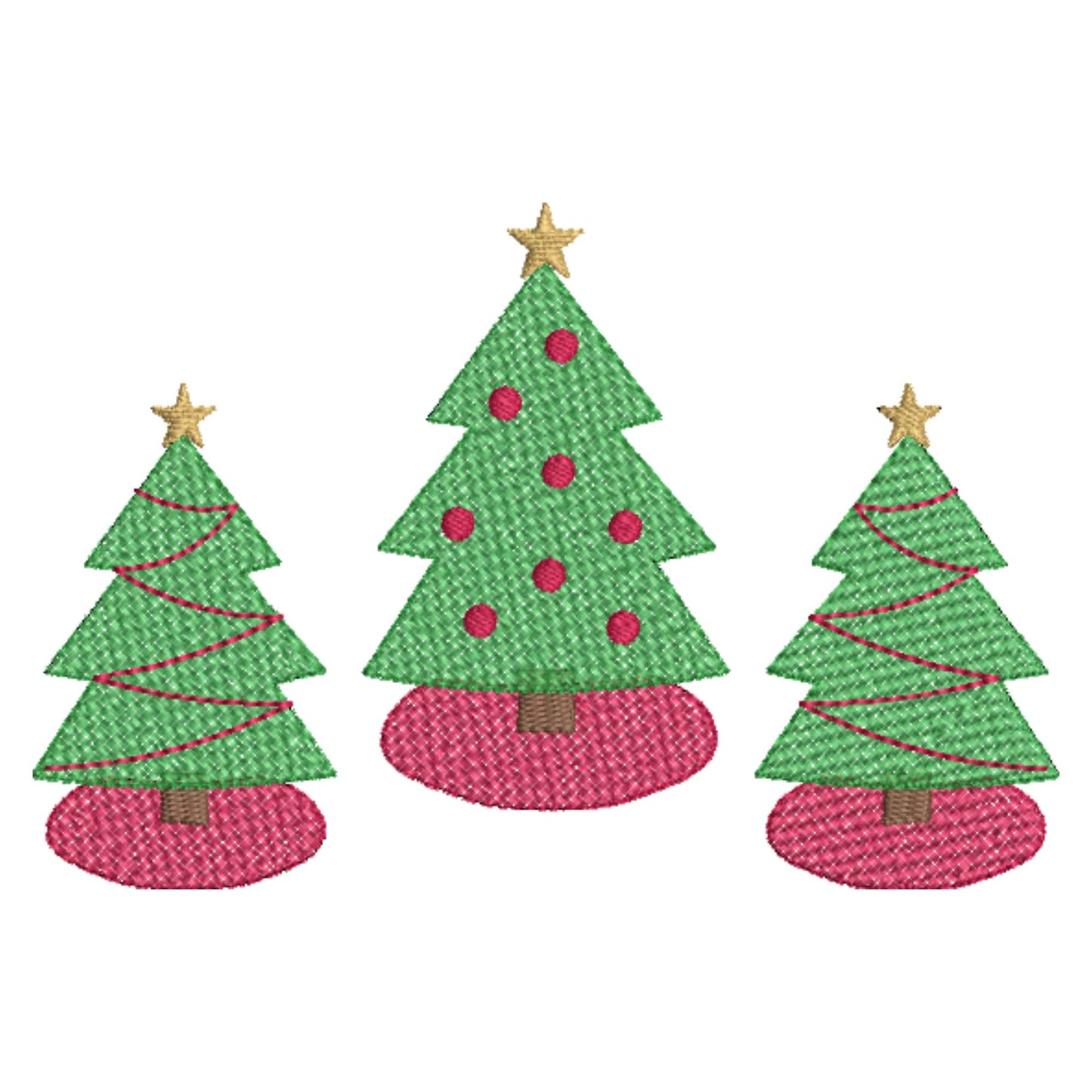 Sketch Christmas Tree Trio - 3 Sizes
