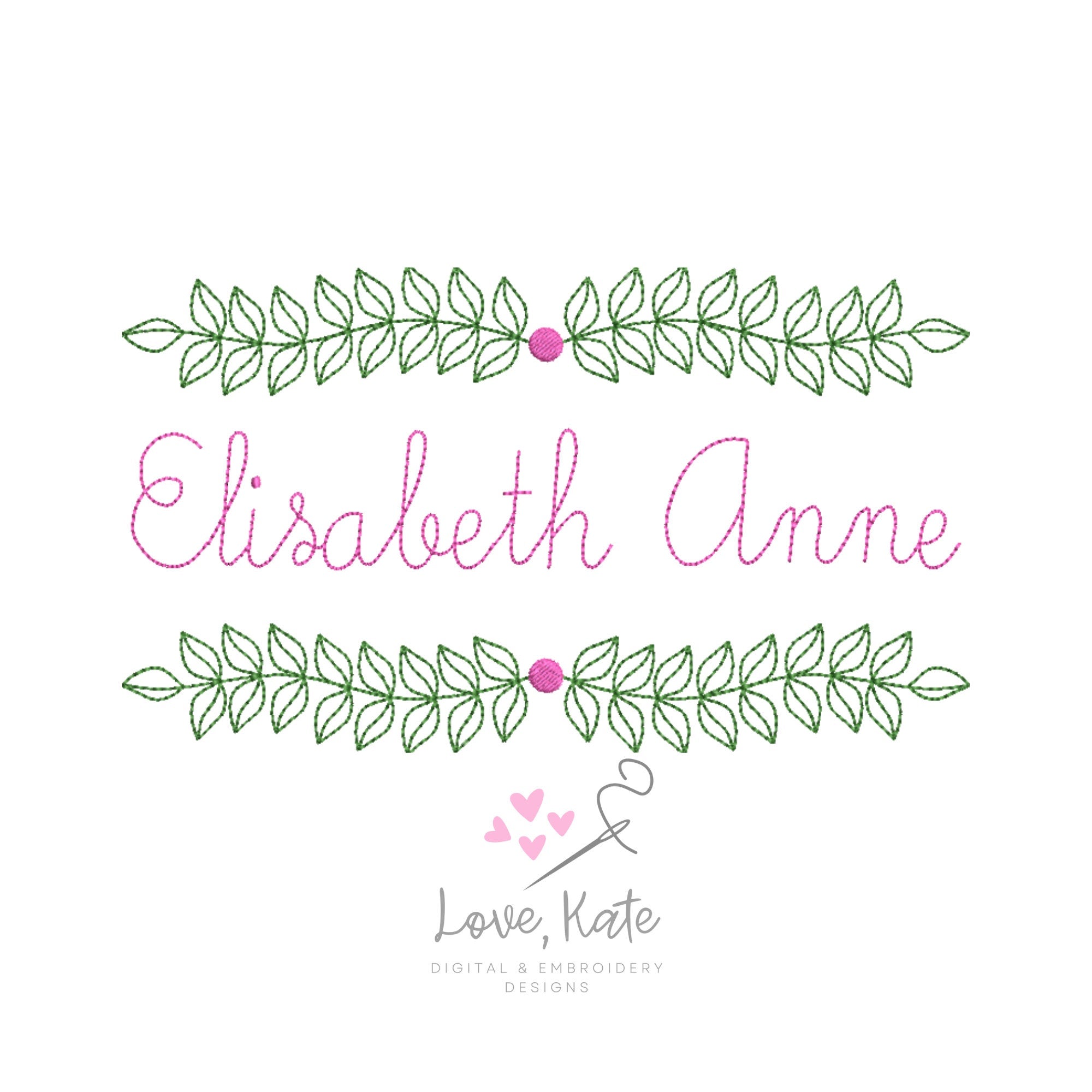 Botanical Embroidery Frame - Fill, Sketch + Outline | 3 Sizes