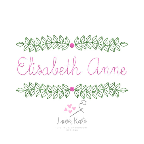 Botanical Embroidery Frame - Fill, Sketch + Outline | 3 Sizes