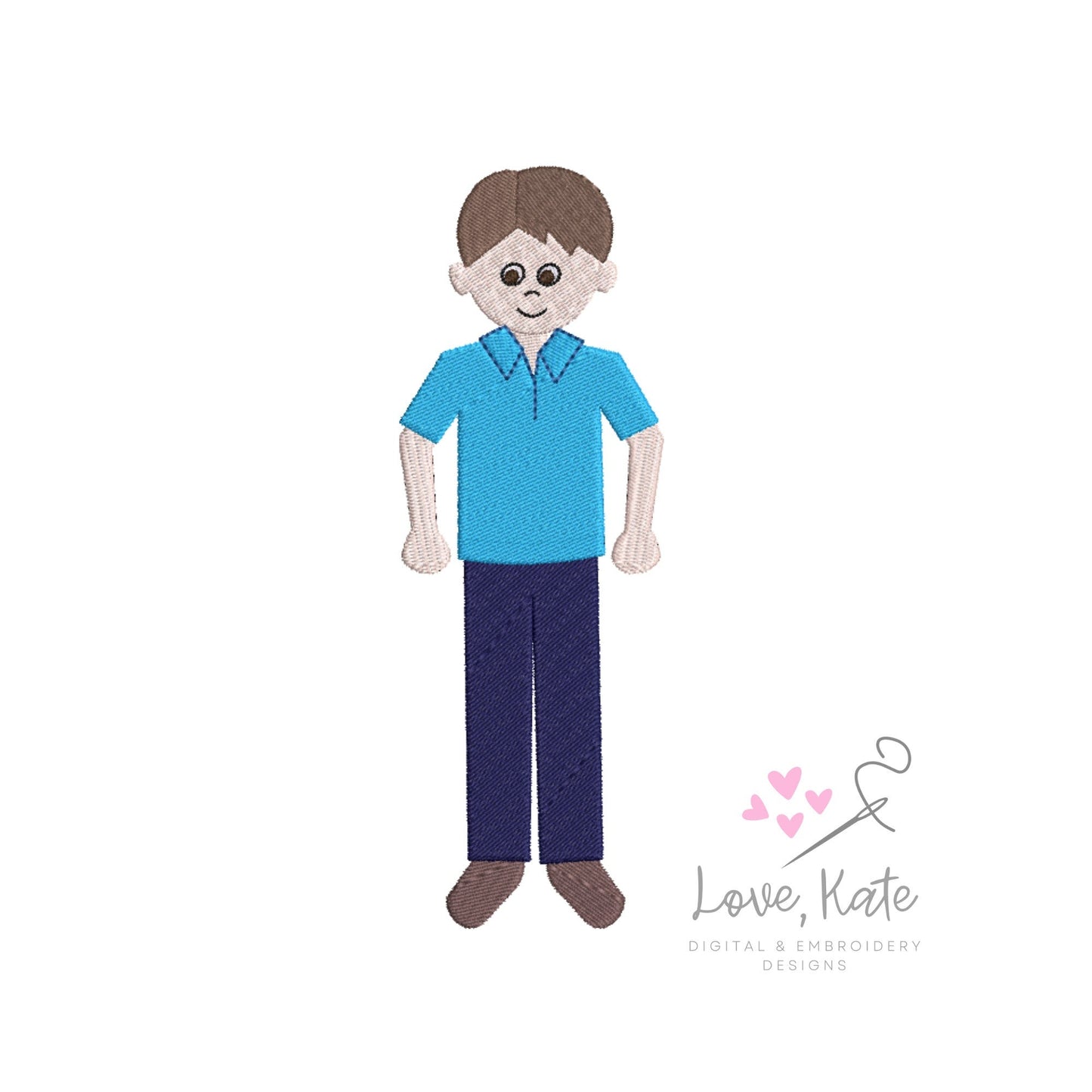 The Mix & Match People Embroidery Collection | Man + Pants + Polo