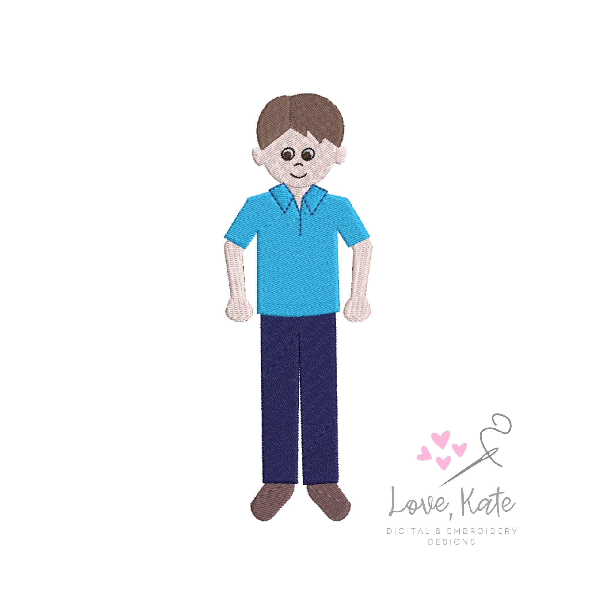 The Mix & Match People Embroidery Collection | Man + Pants + Polo