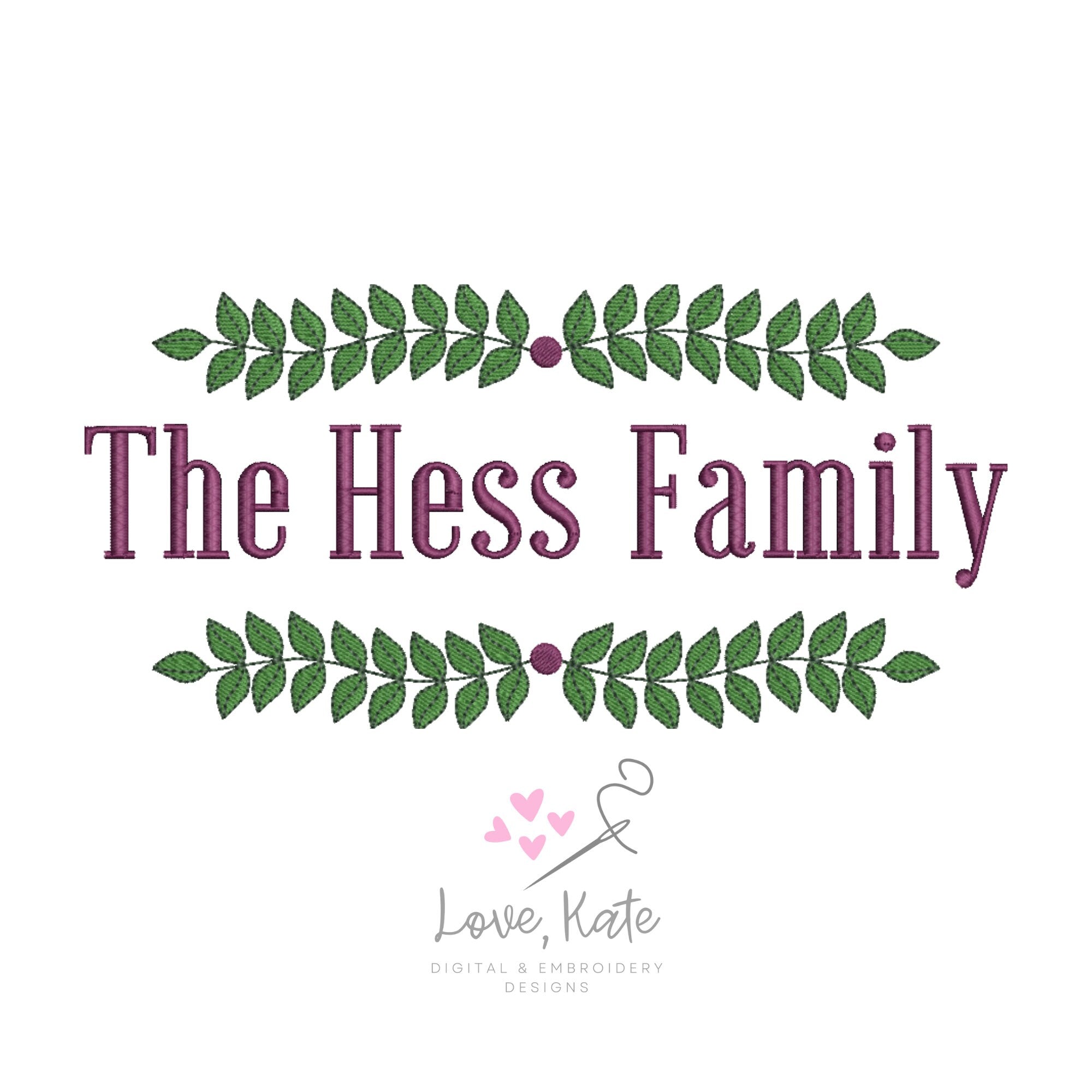 Wreath Embroidery Frame - Fill, Sketch + Outline | 3 Sizes