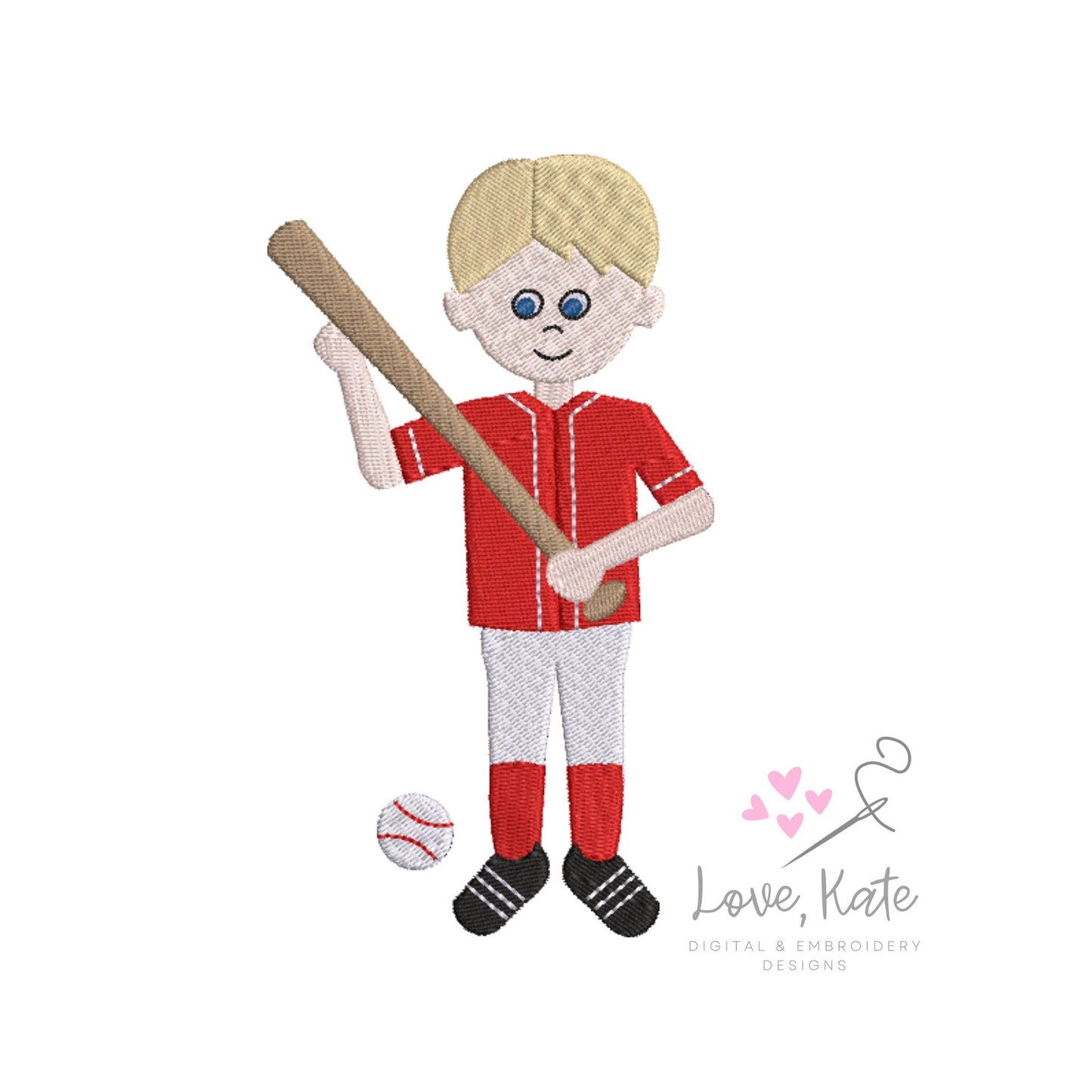 The Mix & Match People Embroidery Collection | Boy + Baseball