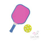 Pickleball Paddle Embroidery Design - (8 Sizes, 2 Styles - Stripes and Solid)