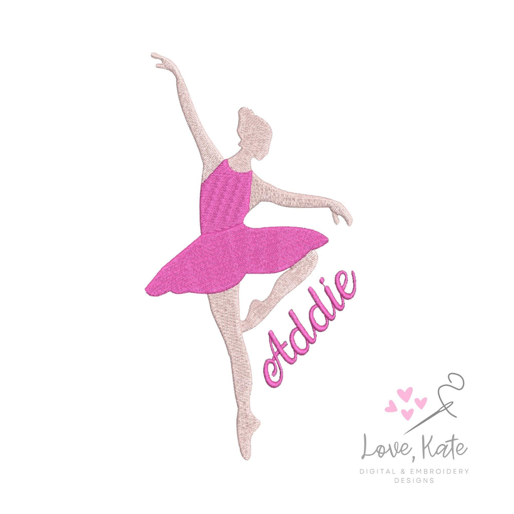 Ballerina Embroidery Design #1 - 5 Sizes
