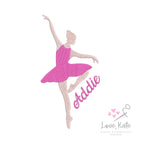Ballerina Embroidery Design #1 - 5 Sizes