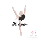 Ballerina Embroidery Design #2 - 5 Sizes