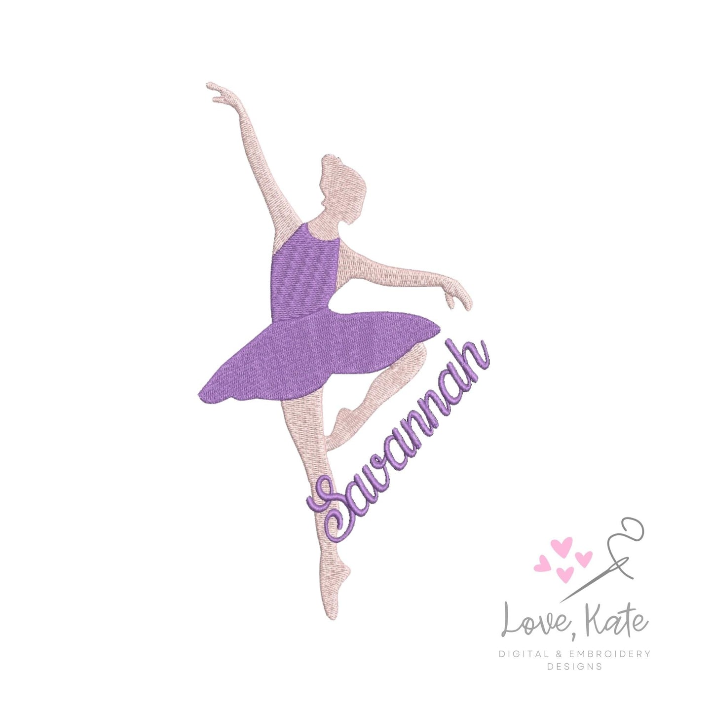 Ballerina Embroidery Design | Set of Two - 5 Sizes
