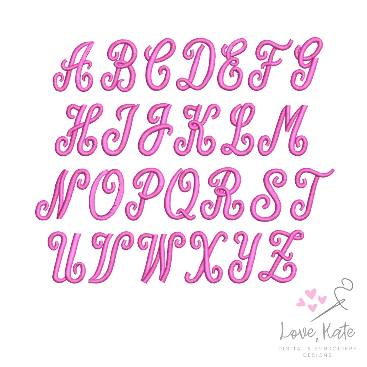 Perfect Script BX Native Embroidery Font | Timeless Script Alphabet for Machine Embroidery