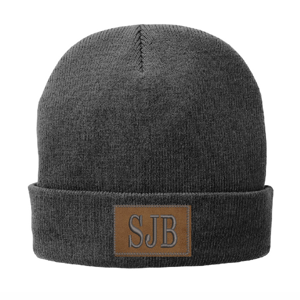 Monogramed Patch Beanie