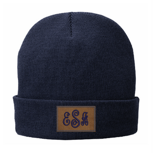 Monogramed Patch Beanie