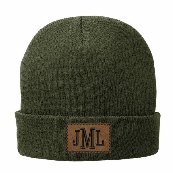 Monogramed Patch Beanie