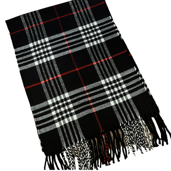 Monogrammed Plaid Scarf