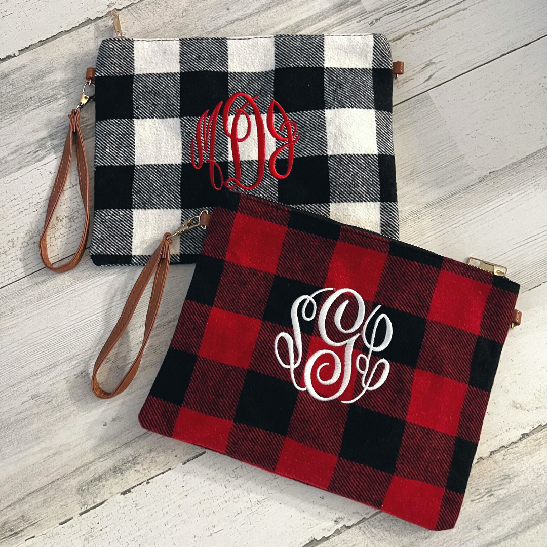 Buffalo Plaid Crossbody / Wristlet