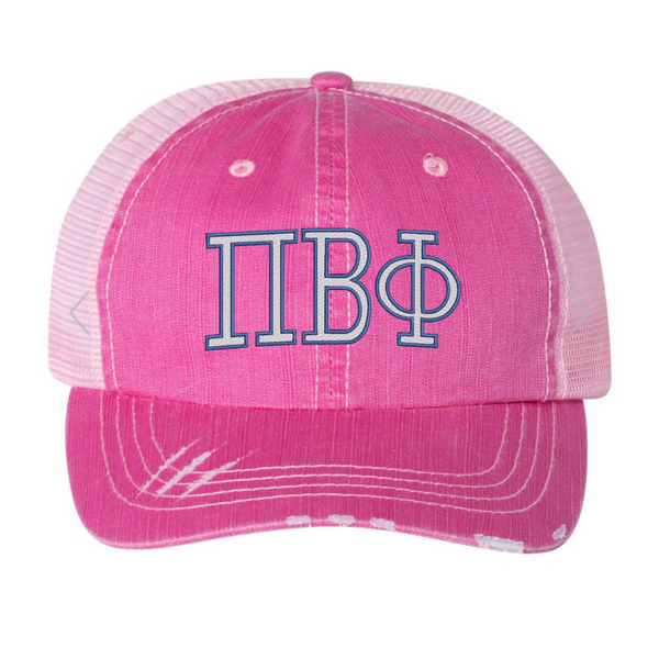 Monogrammed Distressed Trucker Hat