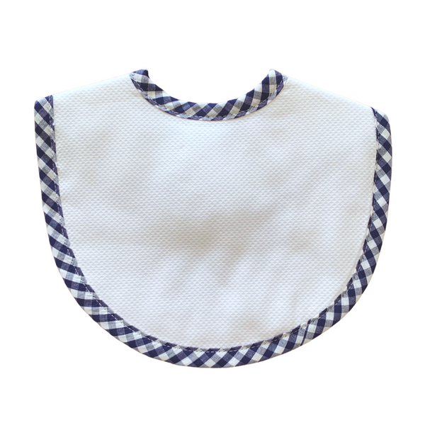 Personalized Pique + Gingham Bibs