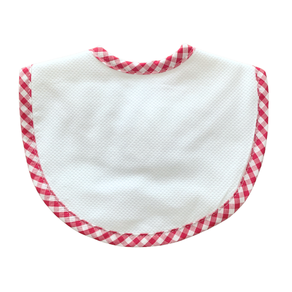 Personalized Pique + Gingham Bibs