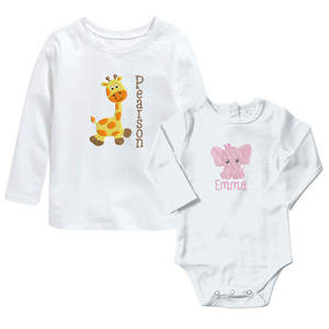 Personalized Long Sleeve Tees and Onesies