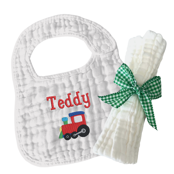 Quilted Muslin Drool Bibs