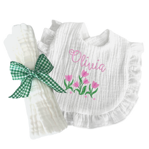 Quilted Muslin Drool Bibs
