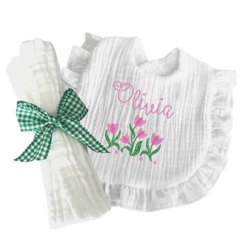 Quilted Muslin Drool Bibs