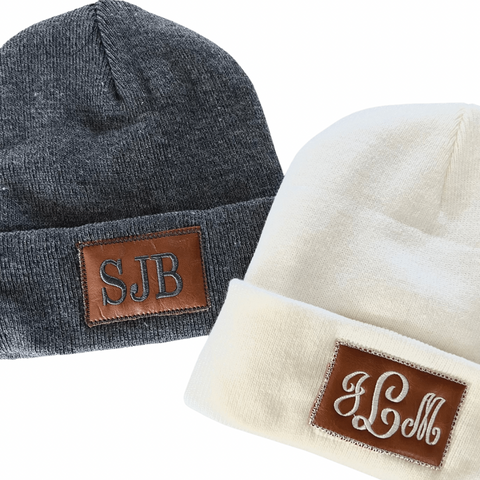 Monogramed Patch Beanie